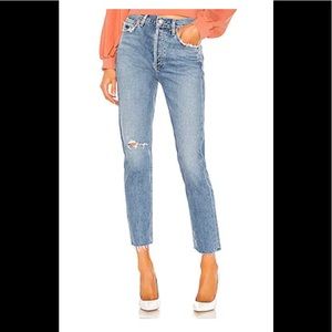 agolde jamie high rise jeans in sizzle